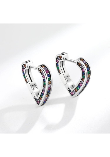 Tancise 925 Ayar Gümüş Zirkon Küpe Damla Küpe Kadınlar Için Düğün Hediyeleri Çok Renkli