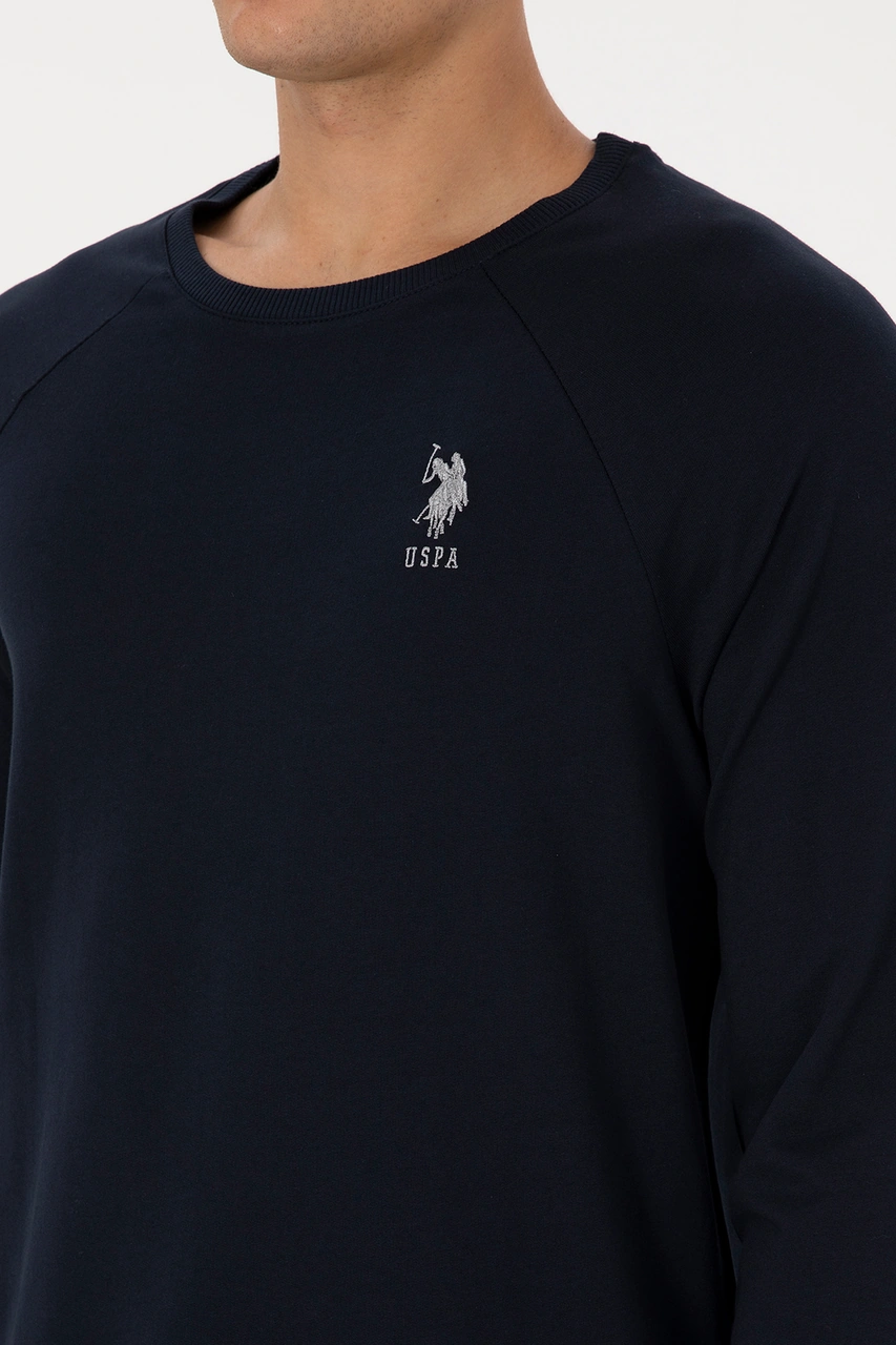 U.S. Polo Assn. Erkek Regular Fit Bisiklet Yaka Lacivert Basic Sweatshirt 50308103-VR033 U.S. Polo Assn. Erkek Regular Fit Bisiklet Yaka Lacivert Basic Sweatshirt 50308103-VR033