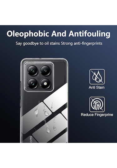Xiaomi Mi 14t Pro Kılıf Kamera Korumalı Yumuşak Şeffaf Silikon