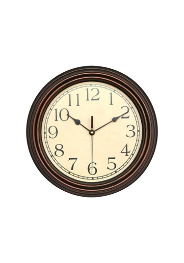 Tenfowee "lüks Ahşap Duvar Saati - Retro Avrupa Tarzı 30x30cm Kahverengi Dekoratif" Çok Renki