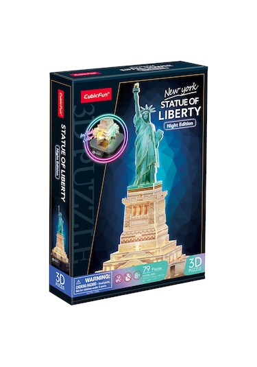 Özgürlük Heykeli 3d Puzzle Led Işıklı L536h