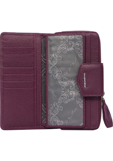 Cengiz Pakel Hakiki Deri Kadın Cüzdan-Portföy 65133-Mürdüm (432623646)-65133-Mürdüm