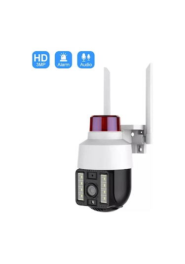 Teknomila Çakarlı 8mp 4k Speed Dome Kablosuz Dış Mekan Kamera 5x