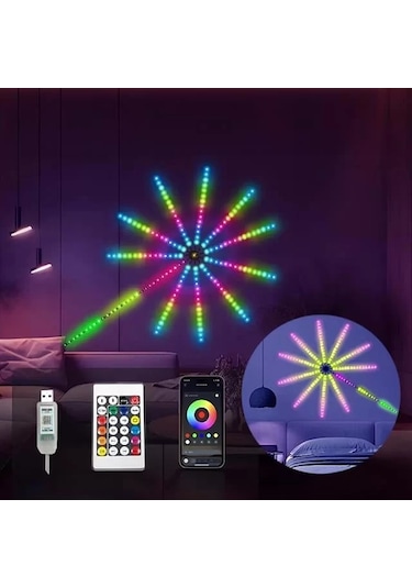 Rgb Led Li Işıklı Ses Kontrüllü Havai