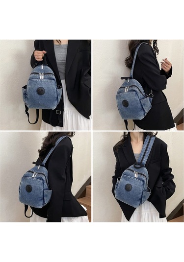 Arion Xy-628 Denim Kot Omuz Ve Sırt Çantası Mavi
