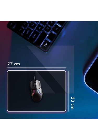 MP05 - 22x18 Small Siyah Gaming Mousepad Ev, Ofis, Oyun