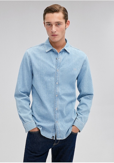 Mavi - Roy Açık Mavi Lux Black Nights Jean Gömlek 0210496-83856 Mavi