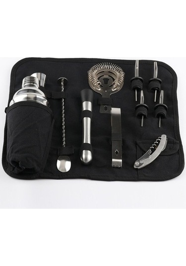 Pazly 12'lı Bez Çantalı Paslanmaz Çelik Şarap Kokteyli Çalkalayıcı Seti 750ml - Gıda Sınıfı, Kolay Temizlenebilir, Mutfak Aleti, Ev/kafe/hediye İdeal