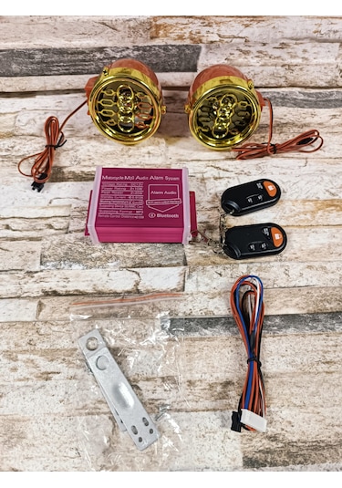 Motosiklet Mp3 Müzik Çalar Ve Alarm Set Bluetooth Bağlantısı