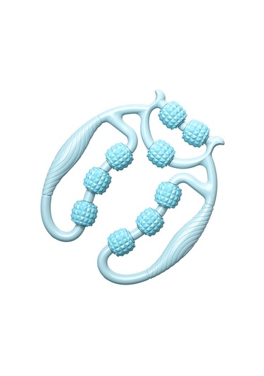 360 Derece Kas Silindiri Masaj Aleti - Gök Mavisi, Bacak, Boyun, El Ve Kol Kaslarını Rahatlatmak İçin Çok Renkli