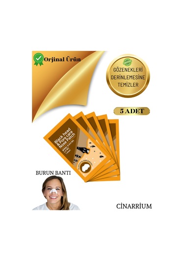 Siyah Nokta Ve Gözenek Karşıtı Burun Bandı 5 Li Derinlemesine Temizlik Ve Arınma Etkisi