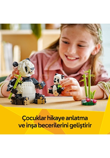 LEGO® Creator 3’ü 1 Arada Vahşi Hayvanlar: Panda Ailesi 31165 - 8 Yaş ve Üzeri Çocuklar için Yaratıcı Oyuncak Yapım Seti (626 Parça)