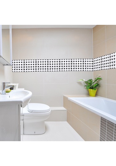 Yaozixa Mediterranean Tarzı Pvc Otostikleyici Duvar Çini Sticker 20x20cm 10 Adet - Kolay Uygulama Ve Kaldırma, Ev Dekorasyonu İçin Diğer