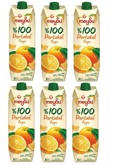 Meysu %100 Portakal Suyu 1 Lt X 6 Adet