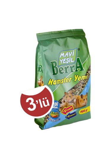 Mavi Yeşil Berra Hamster Yemi 3 Lü