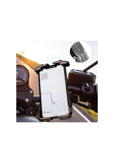 Cbtx Fl-201 Motosiklet Telefon Montajlı Bisiklet Telefon Tutucu  4.7 ''- 6.9''  - Siyah