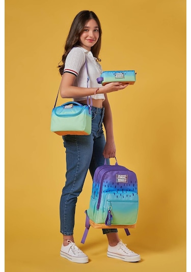 Coral High Mor Lila Renk Geçişli 3 Lü Okul Çanta Seti Set0123637