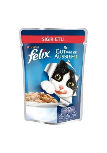 Pouch Sıgır Etlı Yetıskın Kedı Maması 20 X 85 Gr