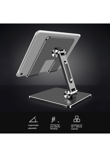 Tongxida Cbtx Mt-134 Ayarlanabilir İpad/huawei/samsung Tablet Standı - Masaüstü Kaymaz Tutucu - Gümüş Gümüş