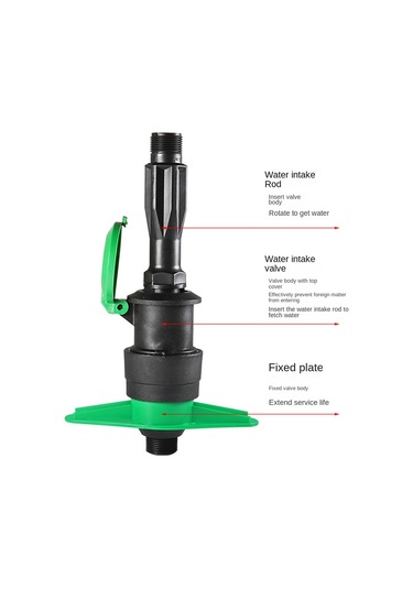 3/4 İnç Dn20 Erkek Dişli Hızlı Su Giriş Vanası Dış Dişli Siyah Ve Yeşil Çok Renkli