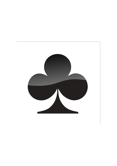 Sinek İskambil Kağıdı Folyo Sticker 30cm Uzunluk Karışık Renkli