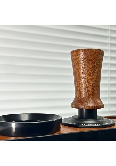 Motion003 Bearr Chabili Katı Ahşap Çift Yay Kahve Presi 58.35mm Sabit Basınç 30ıb Otomatik Adaptif Derinlik Espresso Tamper Ahşap