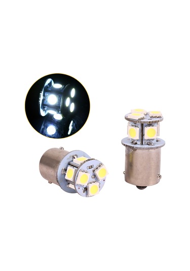 Reedark 8 Led Beyaz Araba Fren Lambası Ba15s 1156 5050 Smd - Hızlı Tepki, Enerji Tasarruflu, 2 Adet Paket