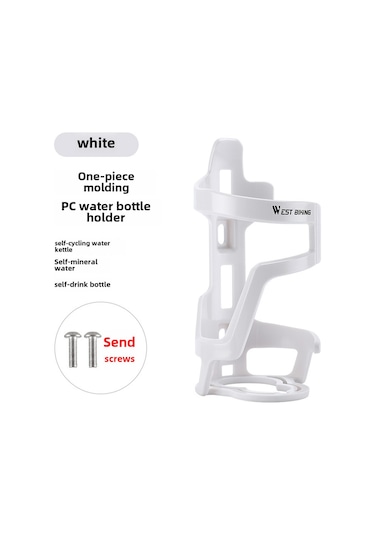 Qingmipy Bisiklet Su Flasörü Tutucu - Dağ Bisikleti Ve Yol Bisikleti İçin Güvenli Montajlı Dayanıklı Malzeme, Kolay Kurulum Beyaz Beyaz