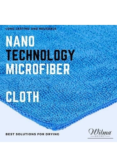 Wilma Secret Çok Amaçlı Mikrofiber Temizlik Bezi Mavi 5'li 40 x 40 CM
