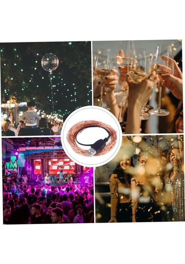 Monyee 50 Tıklama Klipsli 10m 100 Led Bakır Tel Işık Zinciri, Usb Beslemeli Sıcak Beyaz, Noel Dekorasyonu, Fotoğraf Tutucu, Taşınabilir Sürekli Aydınlatma Beyaz