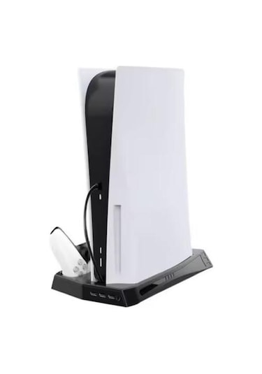 Playstation 5 Standart Fat Kasa Fanlı Stand - Ps5 Dikey Stand Siyah