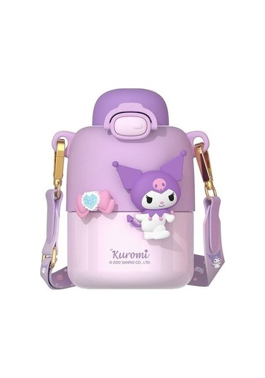 Didadodo Çocuk Paslanmaz Küçük Mor Sürahi Su Kabı - 430ml Karikatür Isıtıcısı Koyu Mor Koyu Mor