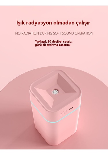 Lyon Yeni Hava Nemlendirici Mini Usb Sessiz Nemlendirici Ev Sisi Araba Nemlendirici Pembe