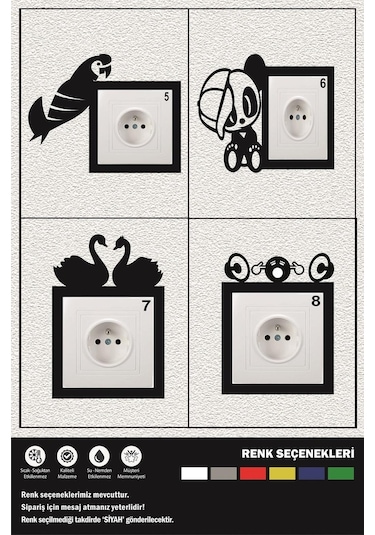 Dekoratif Priz Kenarı Süsü Ahşap Priz Çerçevesi