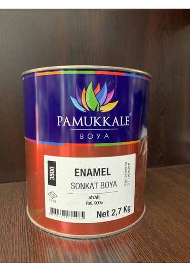Pamukkale Enamel Sentetik Boya Siyah 2,7 Kg