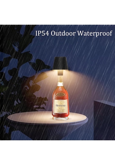 Ruicoo Şarap Şişesi Şeklinde Dokunmatik Rgb Led Lamba - 4000mah Pilli, Taşınabilir Ve Su Geçirmez Kırmızı