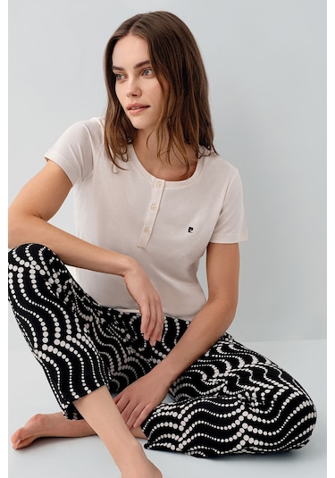 Pierre Cardin Kadın Krem Pijama Takım Pc9165-s-v2 Krem