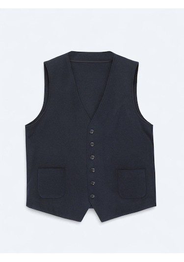 Kip Lacivert Slim Fit Kelebek Yaka Klasik Yelek Lacivert