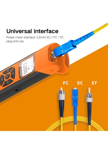 Jeemson Kompakt Optik Güç Ölçer G1000 - Yüksek Hassasiyetli Fiber Optik Kayıp Testeri -70+3 Db, 850-1625 Nm