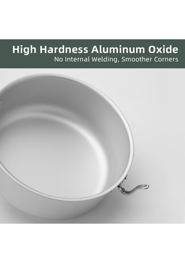 Ranyeek Alüminyum Kamp Tencere Seti - Fritöz, Çorba Tenceri Ve Tabak İle Taşınabilir Doğa Mutfağı Çok Renkli