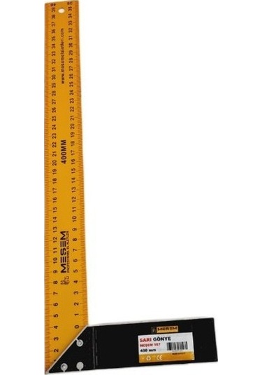Meşem Marangoz Gönye Sarı 40 Cm