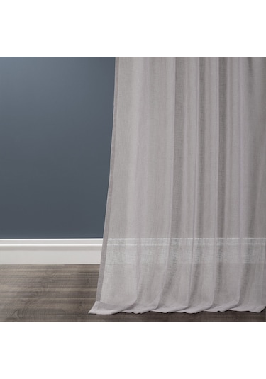 Evdepo Home Kullanıma Hazır Keten Tül Perde (541073060)
