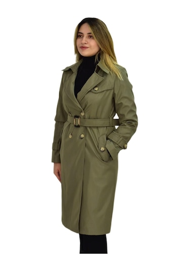 Kadın Kemerli Trençkot K3064 Bgl-st03286 001