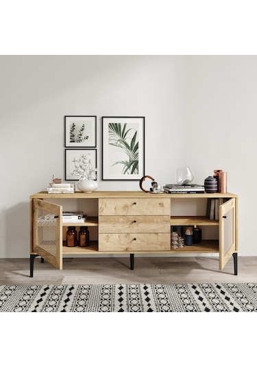 Trio Wood Hasırlı Konsol %100mdf