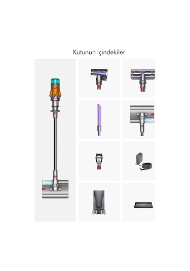 Dyson V12S Detect Slim Submarine Islak Kuru Şarjlı Dikey Süpürge