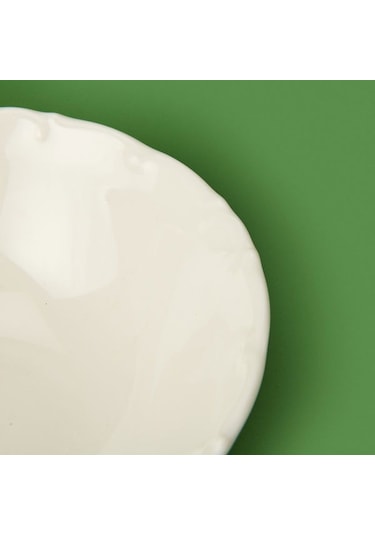 Tulu Porselen Liana Çorba Kasesi - Krem - 14 Cm Krem