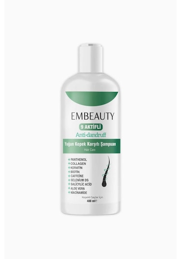 Embeauty 9 Aktifli Yoğun Kepek Karşıtı Şampuan 400 ML