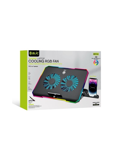 Çift Fanlı 9-17'' Uyumlu Rgb Gaming Laptop Soğutucu Cooling Pad Ayarlanabilir Notebook Altlığı