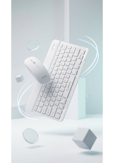 Şarj Edilebilir Ultra İnce Bluetooth Klavye Mouse Seti - Premium Sessiz Profesyonel Kablosuz Takım