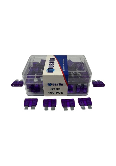 Standart Bıçak Sigorta 3 Amper 100 Adet Standart Boy Oto Sigorta